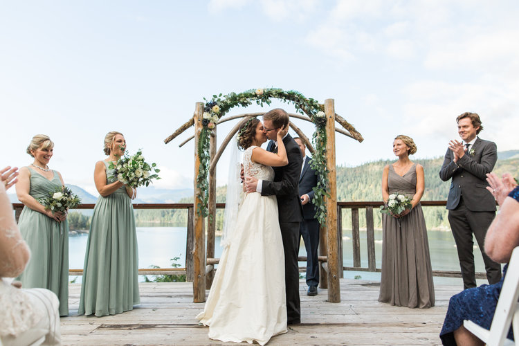Ceremony Kiss Marnie & Drew Eco Friendly Inspired Wedding by Jennifer Picard Photography