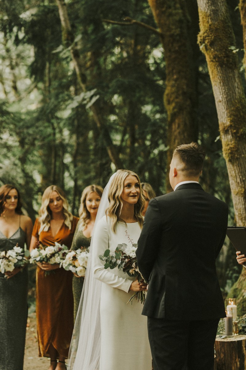 Forest Ceremony Vows Elegant Woodland West Coast Weddings Magazine Vancovuer