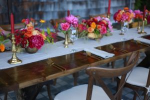 Head Table Decor Pink Roses Champagne Wedding