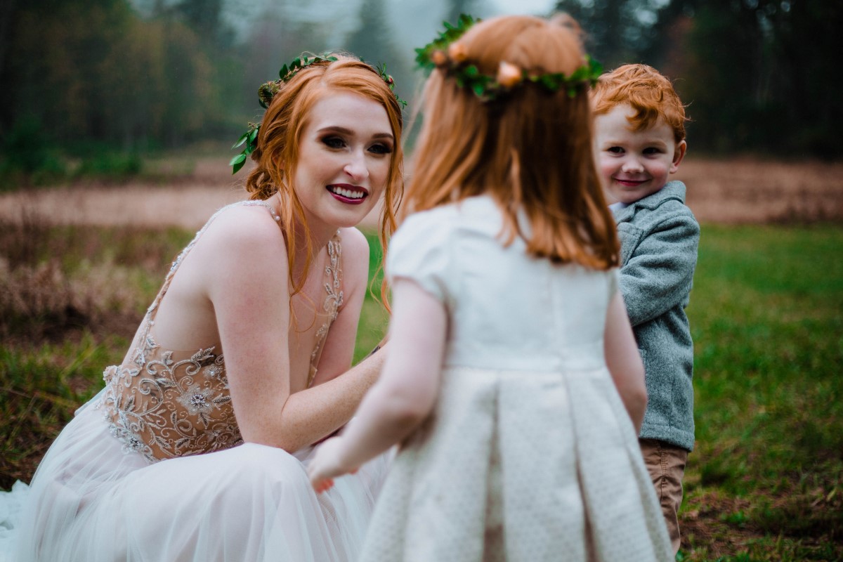 Celtic Bride with Adorable Children in Wedding Party by Megan Maundrell