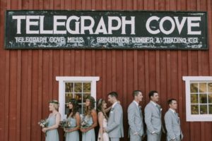 Seaside Romance Bridal Party at Telegraph Cove on Vancouver Island