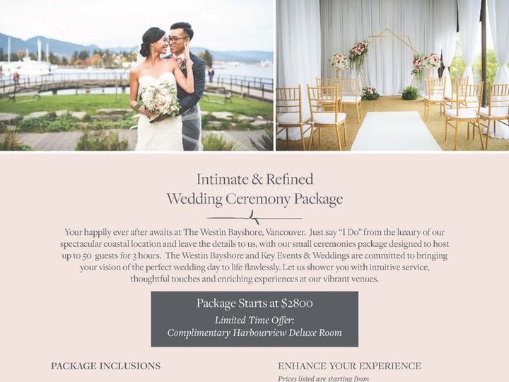 Key Events and Weddings Vancouver with Intimate Weddings Offer