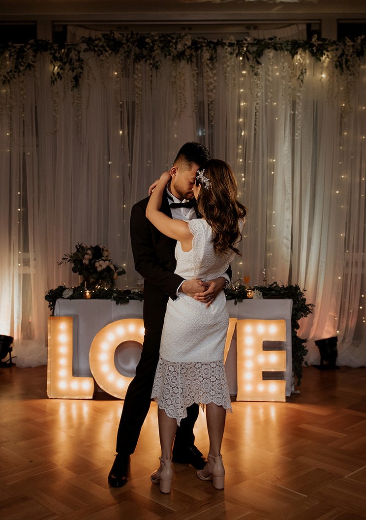 Newlyweds showcase dance for reception guests with IDJ in Vancouver
