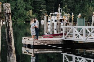 Romantic Couple Kiss at Engagement Session by Miko Weddings