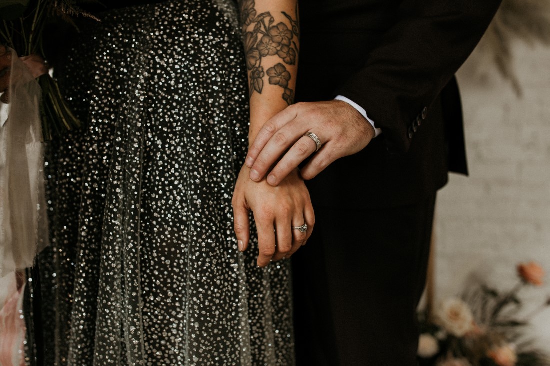 Sweet and Sexy Industrial Glam Wedding Rings by Emma Glover Vancouver Island