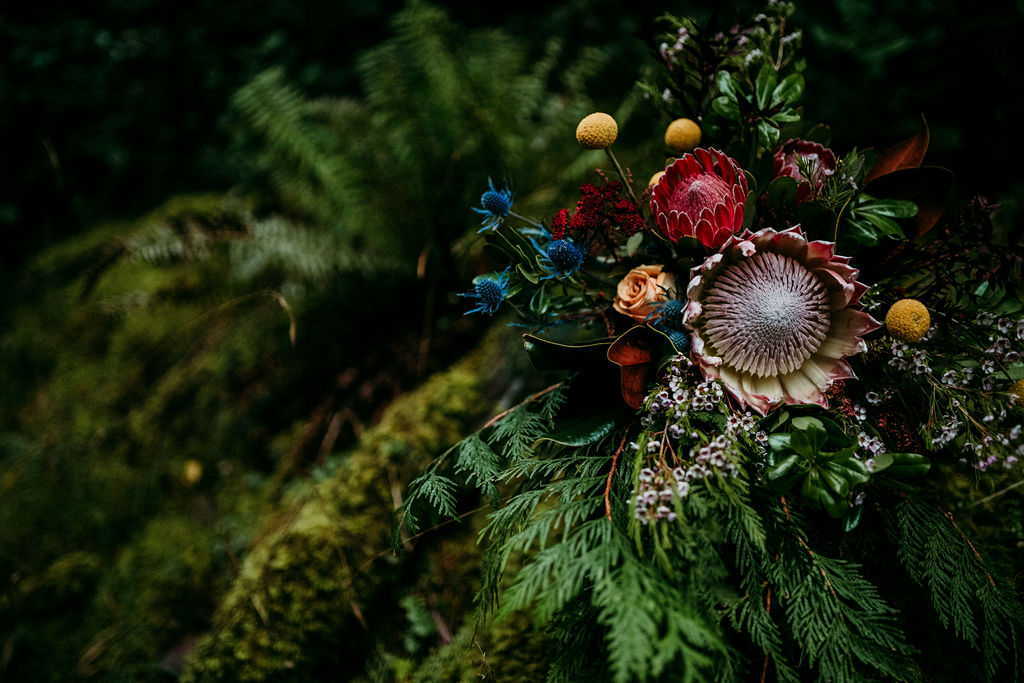 Changing Plans Anastasia Photography gorgeous bouquet on moss