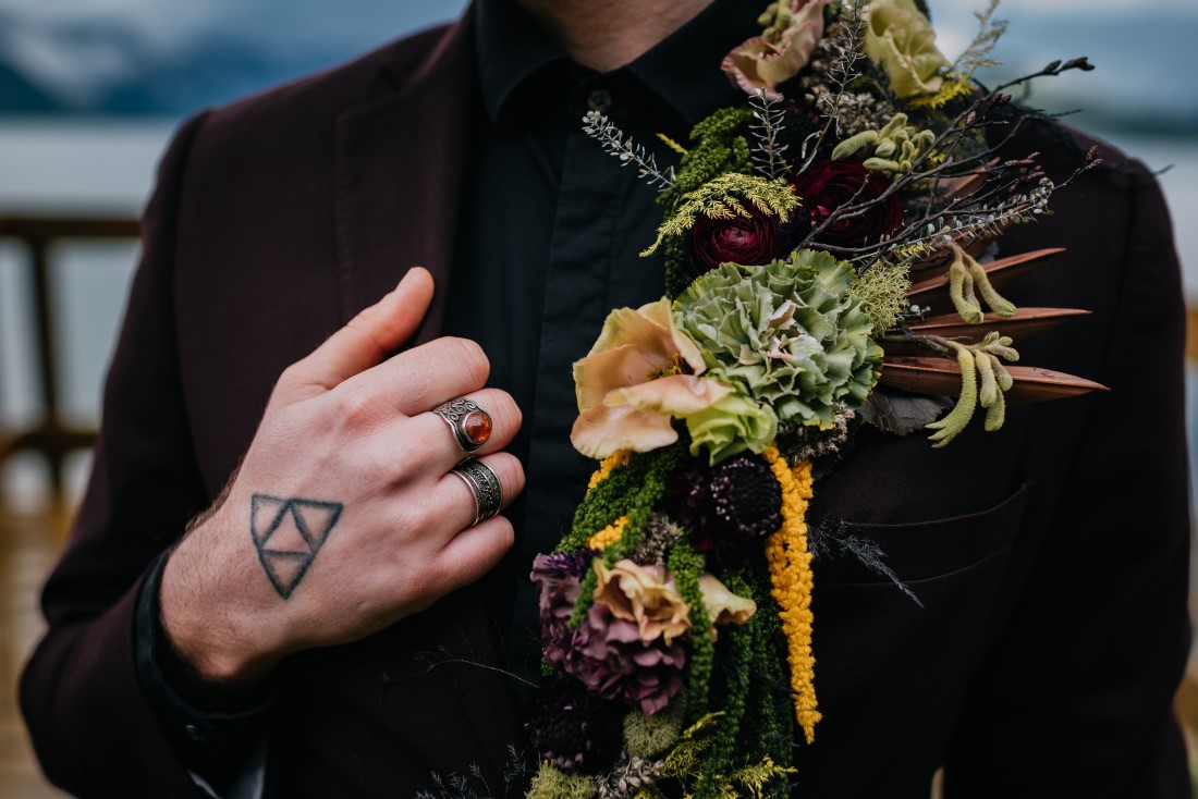 Leanne Sim Photography Floral lapel Extraordinary & Unique Wedding Inspo