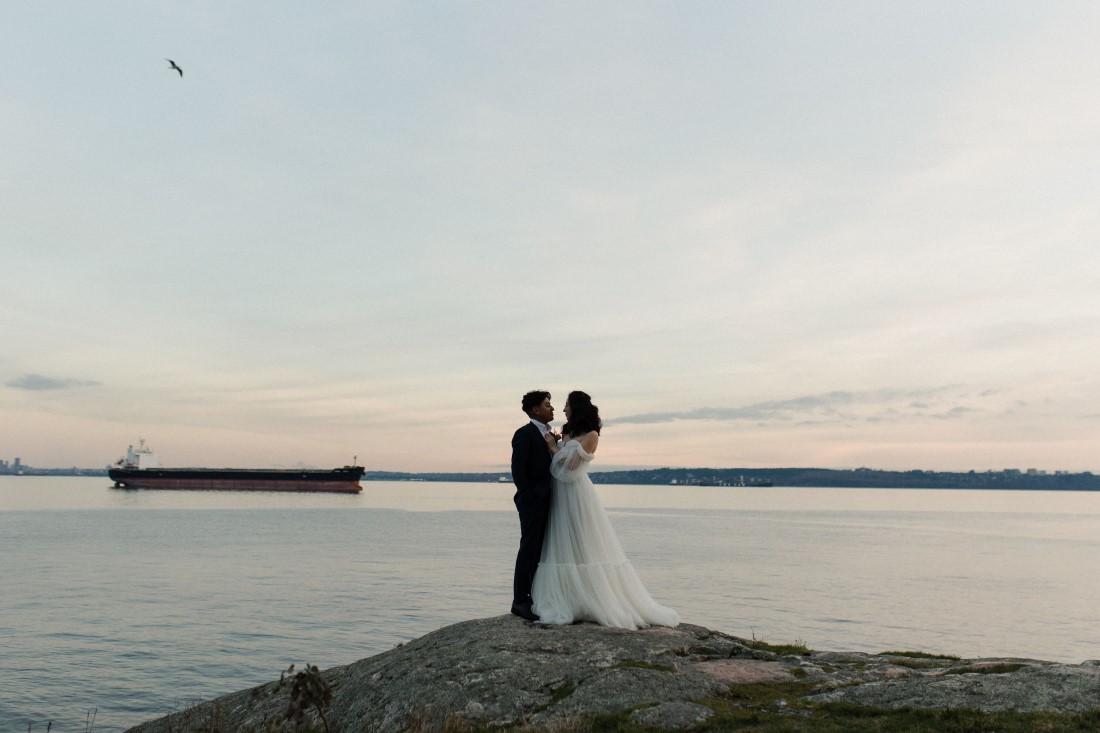 The Augusts Blue Hour Seaside in the City Vancouver Wedding Inspiration