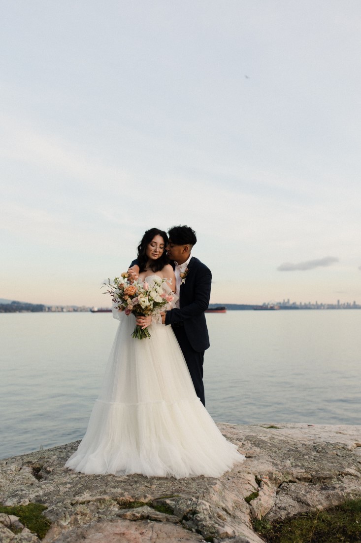 The Augusts Couple West Coast Weddings Seaside in the City Vancouver Wedding Inspiration
