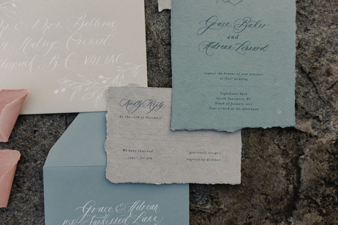 The Augusts Paper Suite Seaside in the City Vancouver Wedding Inspiration