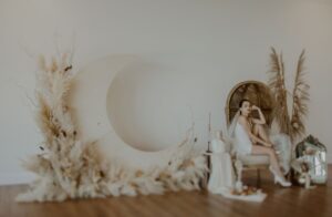 New Moon Bride Inspiration decor with pampas grass