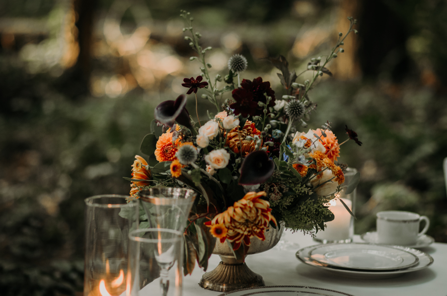 Forest Table Setting by Pinworthy Event Rentals