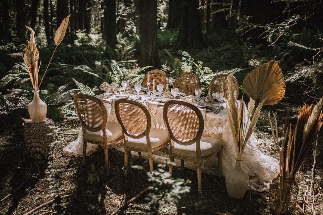 Into the Woods by Champagne Rose Events Vancouver Island
