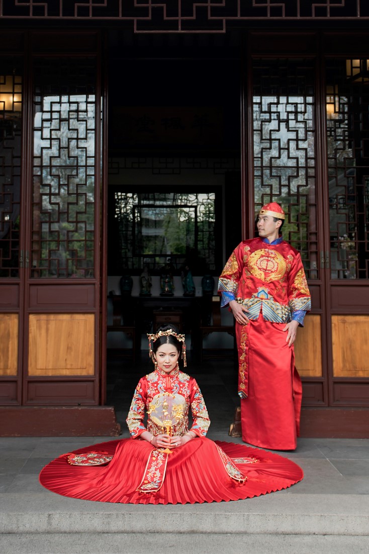 Chinese traditional portrait in Vancouver wedding 