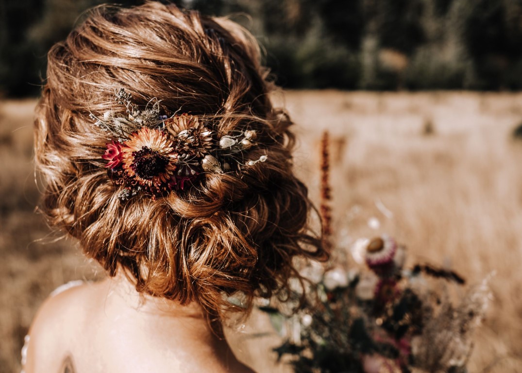 Fields of Gold Landscape Wedding Hair