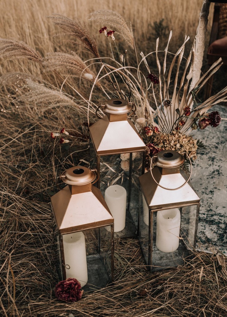 Fields of Gold Landscape Wedding Natural Candles