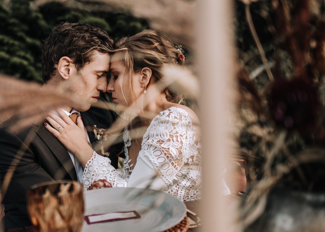 Fields of Gold Landscape Wedding private moment