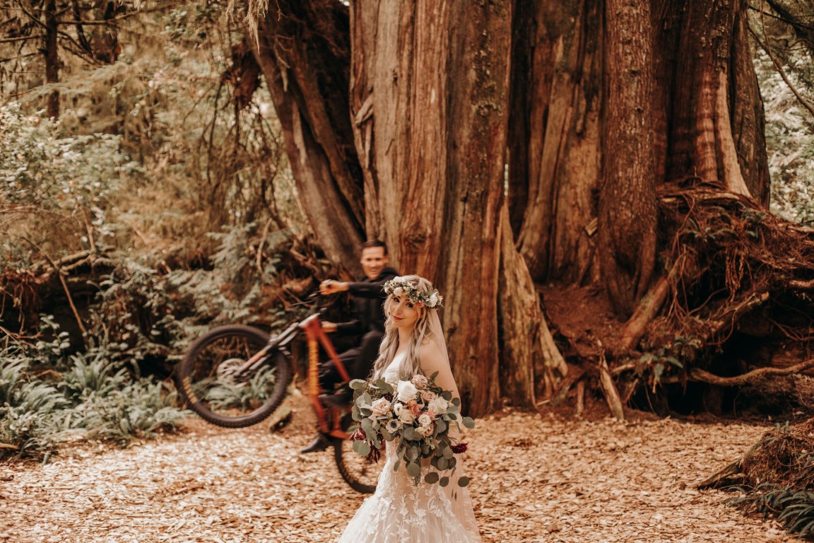 Radiant in the Redwoods Mountain biking