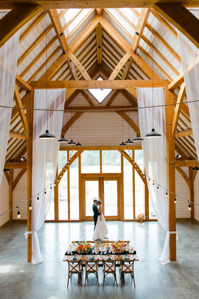 Natural Light reception space barn