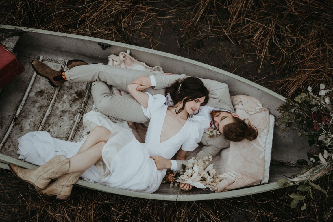 Us + Ewe Farm Wedding Inspiration Boat