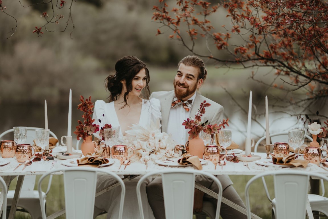 Us + Ewe Farm Wedding Inspiration Table setting