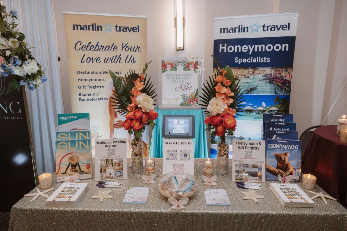 honeymoon and destination wedding by KIKI table at West Coast Wedding Show Vancouver