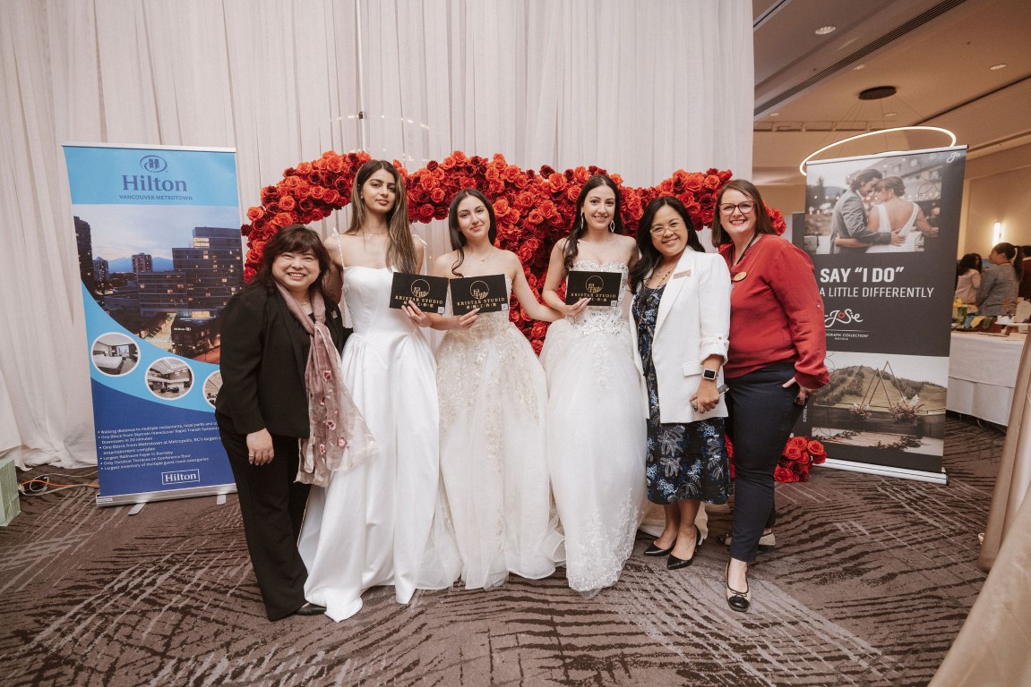 Kristar Studio brides model at West Coast Wedding Show Vancouver