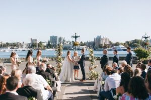 Wedding Ceremony on harbourfront of Victoria