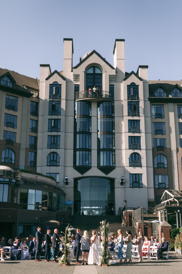 Delta Marriott Ocean Pointe Victoria view from the ocean by Robyn Paige PHotography