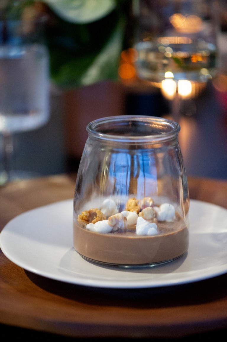 chocolate dessert in a cup by Edge Catering Vancouver