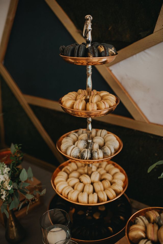 Trays of wedding food by Hotel Eldorado