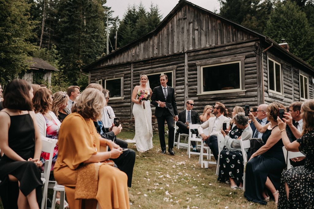 Newlyweds after Pender Island wedding ceremony