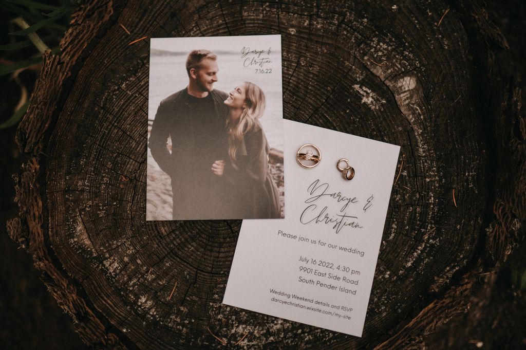 Wedding invites by Tulle and Tweed Photography