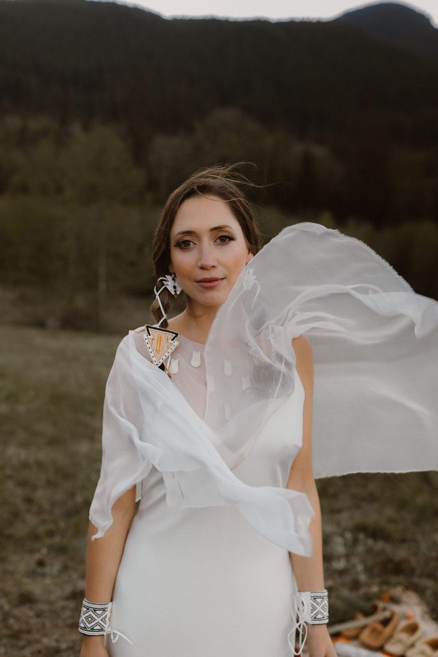 Bride in white by Brian and Jen Photography