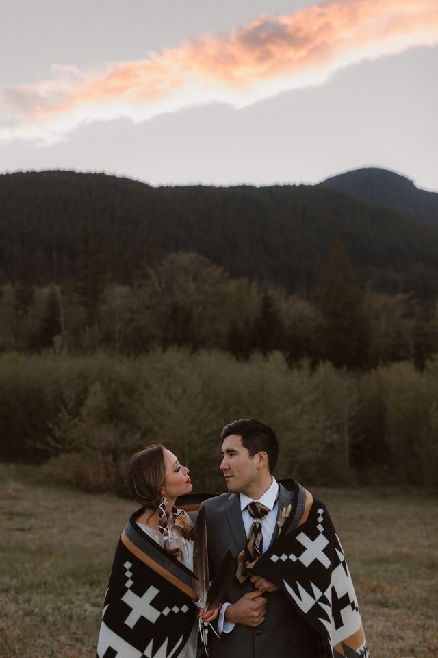 Sacred blanket wedding ceremony