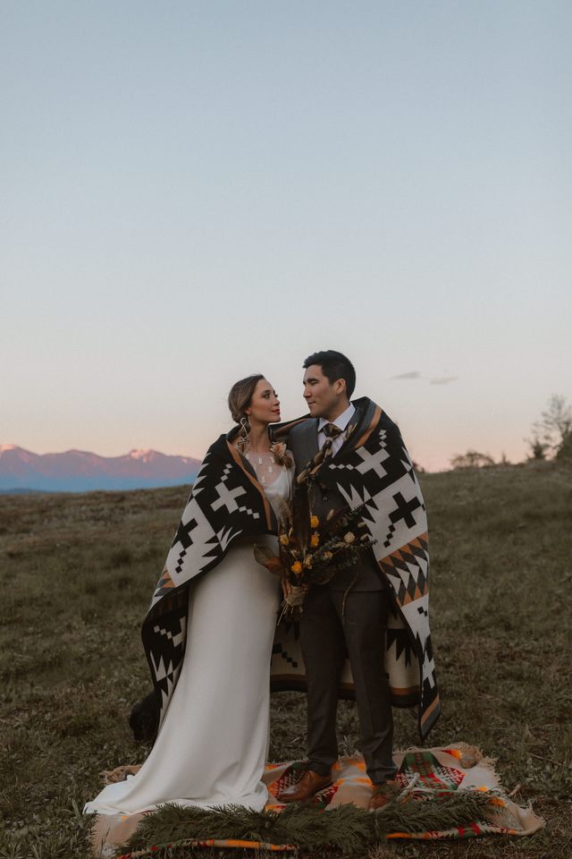 Blanket Ceremony for Cree wedding inspiration