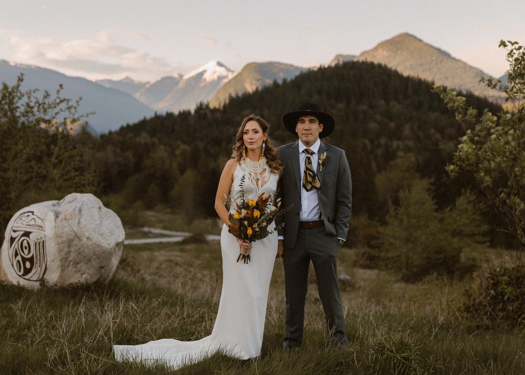 Cree culture wedding couple