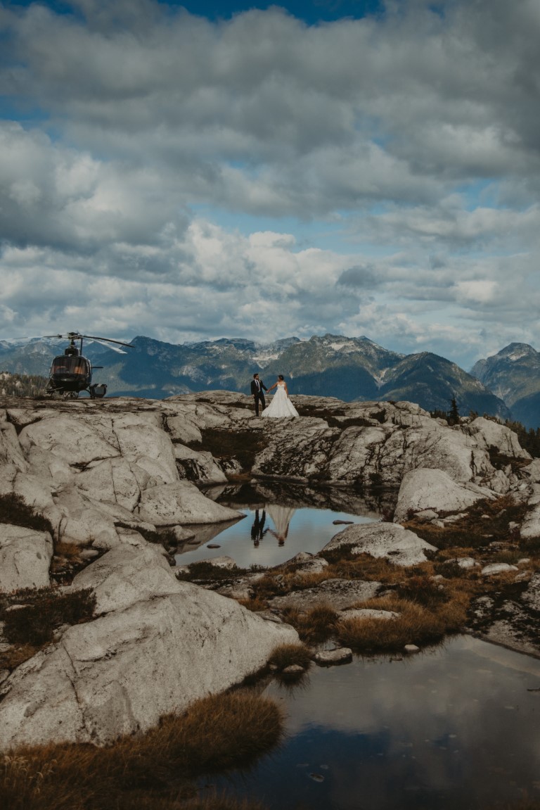 newlyweds on mountaintops near Vancouver
Erica Miller Photo