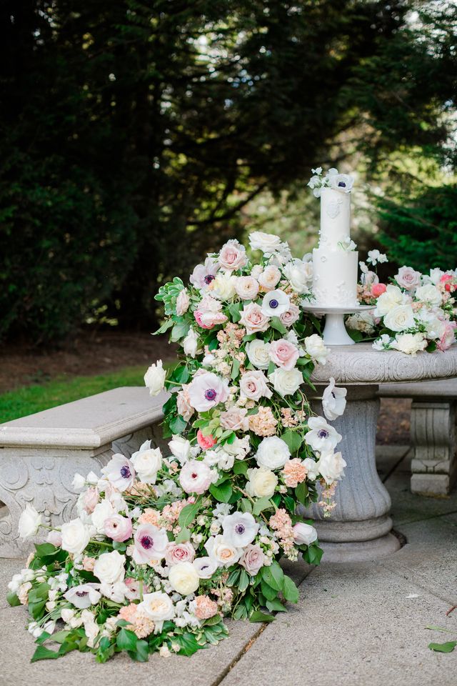 Flowers spill down garden staircase in Vancouver