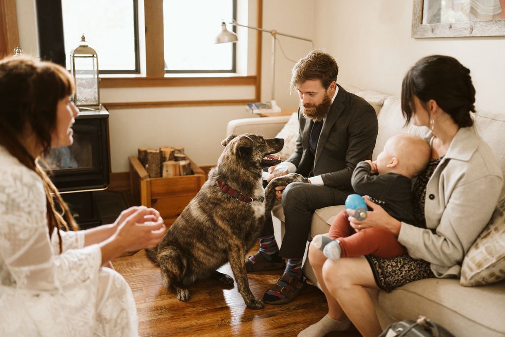 groom waits for ceremony