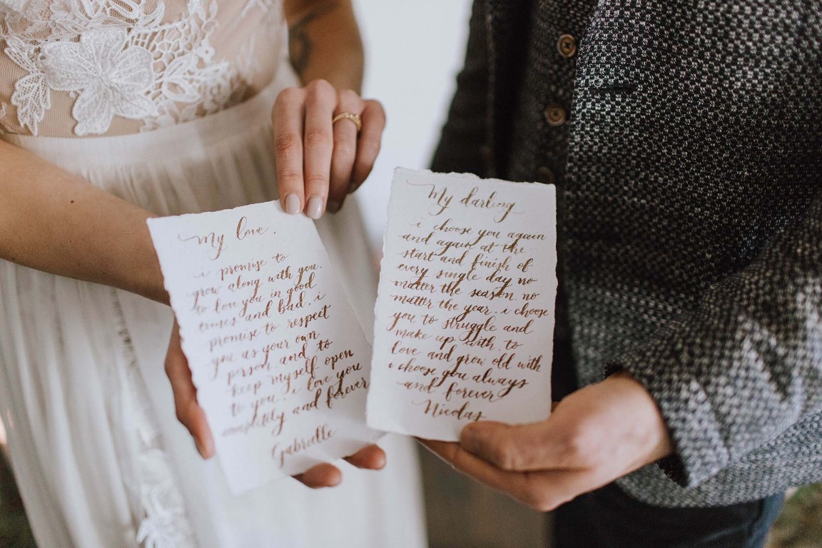 Wedding Vows in Calligraphy