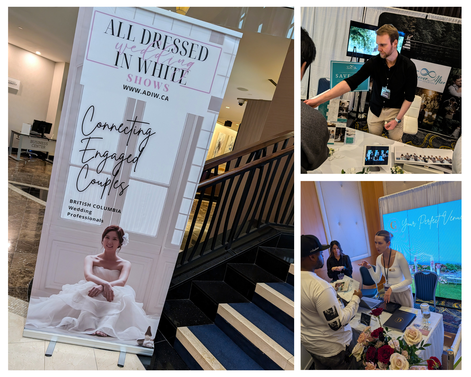 all dressed in white bridal show, west coast weddings, bridal event, helen siwak, vancouver, bc, yvr, delta hotels
